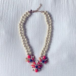 Faux Pearl Statement Necklace